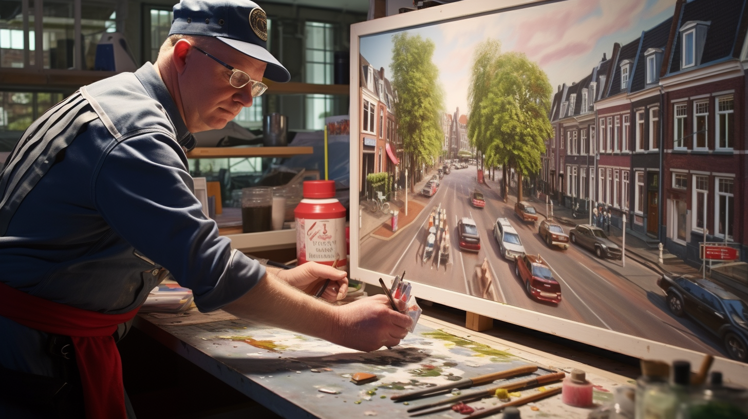 A_painter_at_work_a_40-year-old_man_in_a_specialized